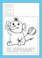 alfabeto para colorir para crianças vetor