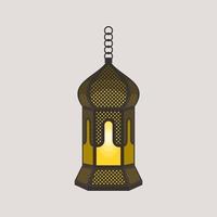 ilustração vetorial isolada de lâmpada de ramadã árabe de suspensão editável para fins de tema ocasional islâmico, como ramadã e eid também necessidades de design de cultura árabe vetor