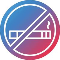 estilo de ícone de não fumar vetor