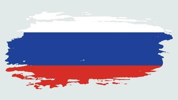 vetor de bandeira vintage russa de efeito de textura
