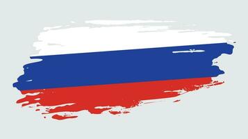 novo vetor de bandeira abstrata russa de pintura à mão