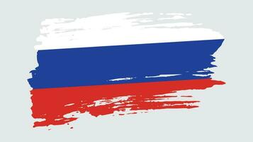 bandeira de estilo sujo russo angustiado vetor