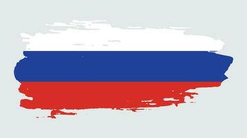 vetor de bandeira colorida de pintura à mão russa
