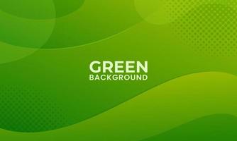 vetor de fundo verde de luxo abstrato, fundo verde geométrico 3d com belo design de ponto de círculo de onda para apresentação, modelo de banner