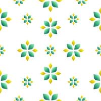 padrão perfeito com design de ilustração de flores verdes vetor