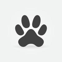 vetor ícone sólido de conceito de pegada de gato ou cão