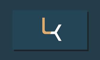 letras do alfabeto iniciais monograma logotipo lk, kl, le k vetor