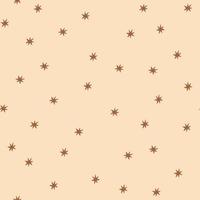 boho padrão de Natal sem costura com estrelas. pequenas estrelas repetiram o fundo. bonito desenho à mão estampas de estilo boho. ilustração vetorial. tecido de papel de embrulho, têxtil. impressão de férias de inverno vetor