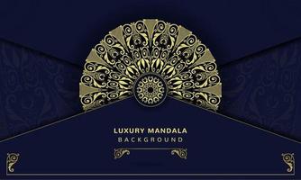 fundo de mandala decorativa de luxo criativo, fundo de padrão de luxo ouro abstrato vetor