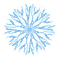 floco de neve em aquarela isolado. em fundo branco. símbolo do inverno. linda decoração. ilustração vetorial vetor