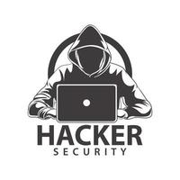 vetor de logotipo de hacker