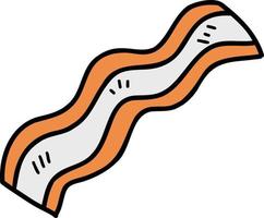ilustração de tiras de bacon desenhadas à mão vetor
