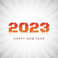 feliz ano novo 2023 fundo de cartão de celebração vetor