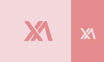 letras do alfabeto iniciais monograma logotipo xa, machado, x e a vetor