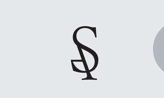 letras do alfabeto iniciais monograma logotipo como, sa, a e s vetor
