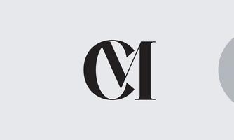 letras do alfabeto iniciais monograma logotipo cm, mc, c e m vetor