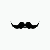 bigode, hipster, movember, masculino, ícone de glifo de homens. ilustração vetorial isolada vetor