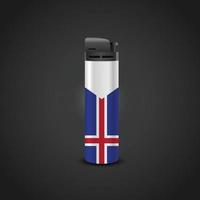 design de vetor de isqueiro da islândia