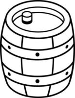 barril de vinho em madeira de carvalho para armazenamento de vinho vetor