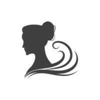 ilustração de mulher com cabelo lindo vetor