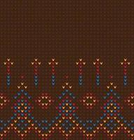 padrão étnico geométrico. design para saree, patola, sari, dupatta, vyshyvanka, rushnyk, dupatta, roupas, tecido, batik, malhas, bordados, ikkat, padrão de pixel. projeto tradicional. vetor