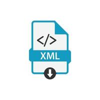 vetor de download de documento de arquivo xml