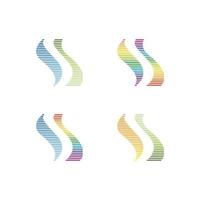 vetor de logotipo de onda de espectro de letra s isolado no fundo branco