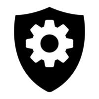 ícone de design exclusivo de configuração de segurança vetor