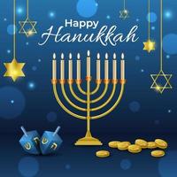 conceito feliz hanukkah vetor