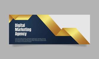 banner de mídia social da agência de marketing digital. - vetor. vetor