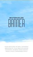 design de cor de banner vertical aquarela abstrata vetor