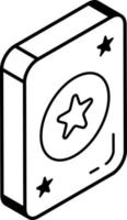 um ícone de linha de cartão mágico download vetor