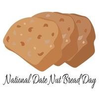 dia nacional do pão de nozes, ideia para decoração de pôster, banner, panfleto, cartão postal ou menu vetor