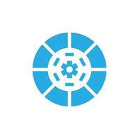 eps10 azul vector kit embreagem ícone de arte abstrata isolado no fundo branco. símbolo de placa de disco de embreagem em um estilo moderno simples e moderno para o design do seu site, logotipo e aplicativo móvel