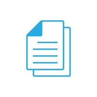 arquivo de cópia de vetor azul eps10 ou ícone de arte de linha de documento isolado no fundo branco. símbolo de contorno de papel ou página em um estilo moderno simples e moderno para o design do seu site, logotipo e aplicativo móvel