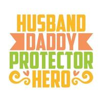 marido papai protetor herói, eu amo meu pai, os melhores pais de todos os tempos, amo você, papai, roupas de silhueta vetor