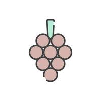 ilustração em vetor ícone de uva.