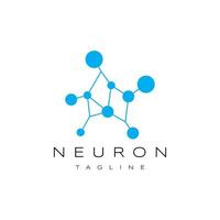 modelo de ícone de vetor de design de logotipo de neurônio