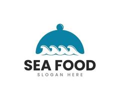 modelo de vetor de design de logotipo de frutos do mar