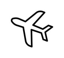 vetor de ícone de avião. vetor de ícone de avião. símbolo de transporte de voo. ilustração de viagens. símbolo de férias