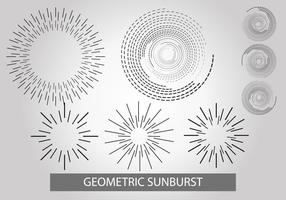 Conjunto de vetores geométricos Sunburst