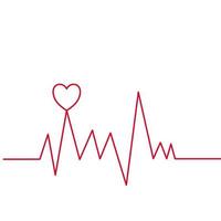 cardiograma batimento cardíaco pulso saúde médica vetor de linha do coração