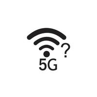 modelo de vetor de sinal de logotipo 5g