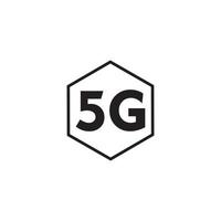 modelo de vetor de sinal de logotipo 5g