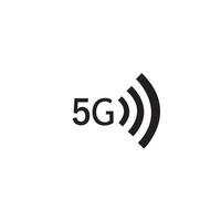 modelo de vetor de sinal de logotipo 5g