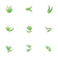 modelo de design de ilustração de logotipo de aloe vera vetor