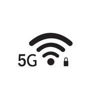 modelo de vetor de sinal de logotipo 5g