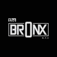 o slogan de tipografia bronx para design de camiseta impressa vetor