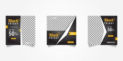 black friday social media post design vetor