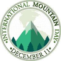 modelo de cartaz do dia internacional da montanha vetor